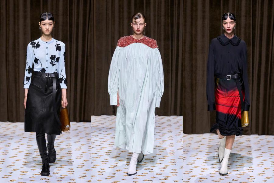 8 Koleksi JIL SANDER di Milan Fashion Week 2024, Gaya Retro Glam!