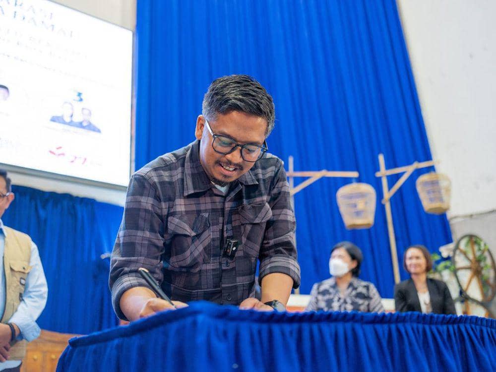Kresna Dewanata dalam Deklarasi Pilkada Damai di Kota Batu pada Jumat 18 Oktober 2024. Instagram/saduwatu