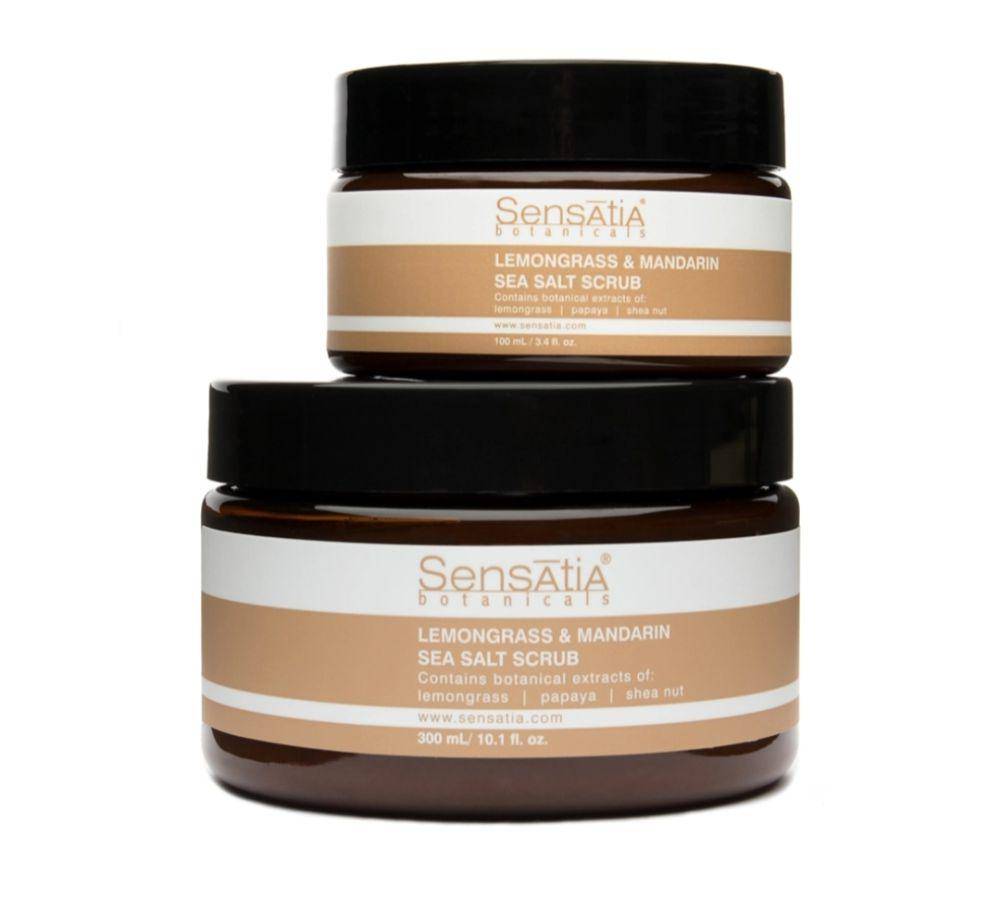 Sensatia Botanicals Lemongrass and Mandarin Sea Salt Scrub (sensatia.com)
