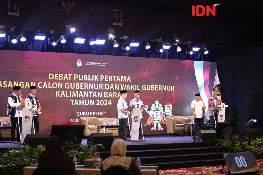 Debat perdana Pilgub Kalbar 2024. (IDN Times/KPU Kalbar).