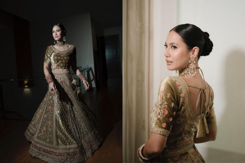 7 Gaya dan Makeup Malam Berinai Pevita Pearce, bak Artis Bollywood
