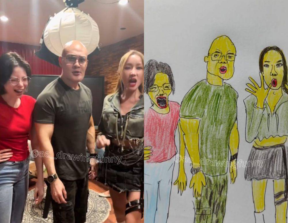 potret artis yang digambar AA Drawing (tiktok.cpm/aa_drawingfunny)