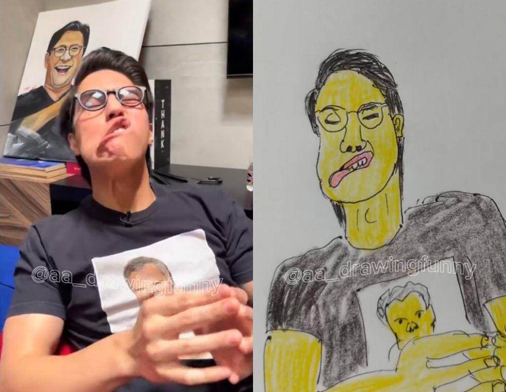 potret artis yang digambar AA Drawing (tiktok.cpm/aa_drawingfunny)