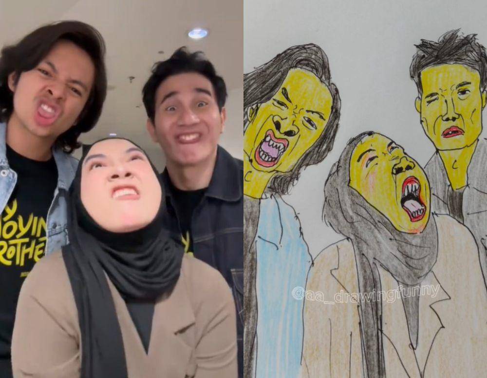 potret artis yang digambar AA Drawing (tiktok.cpm/aa_drawingfunny)