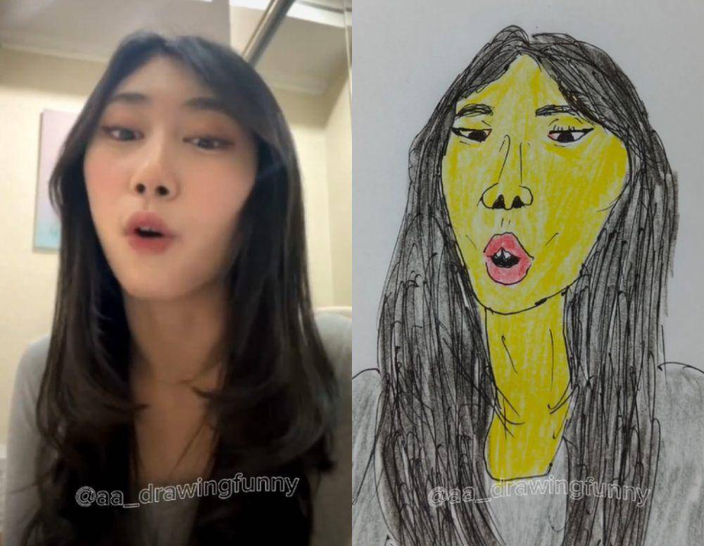 potret artis yang digambar AA Drawing (tiktok.cpm/aa_drawingfunny)