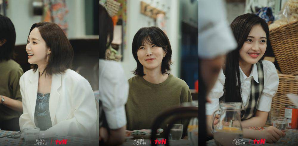 Park Min Young, Gong Min Jung, dan Choi Gyu Ri di drama Marry My Husband (Dok. tvN/Marry My Husband)