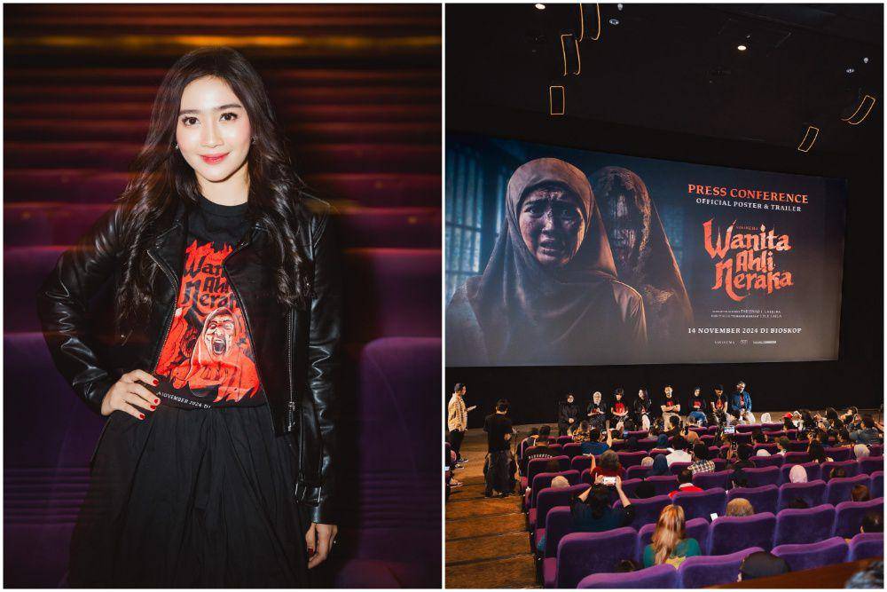 potret Febby Rastanty di press conference film Wanita Ahli Neraka (instagram.com/febbyrastanty)