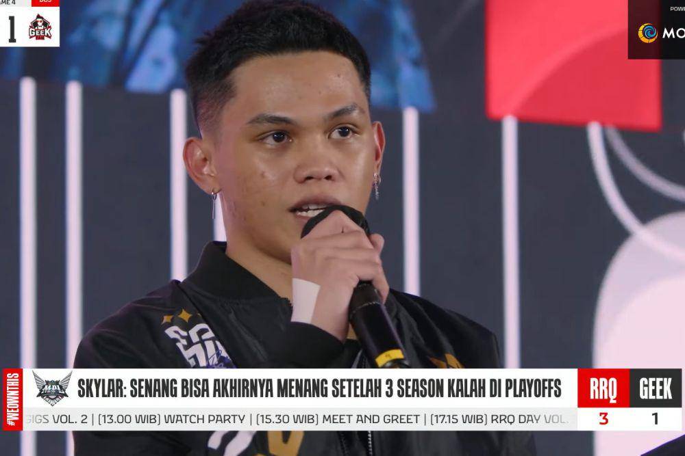 Wawancara Skylar pasca pertandingan RRQ Hoshi vs Geek Fam (YouTube.com/MPL Indonesia)