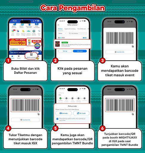 Cara beli bundling terbatas Mighty Jaxx Teenage Mutant Ninja Turtles Remixx Arcade menggunakan fitur Click&Collect dari Blibli (dok.Blibli)