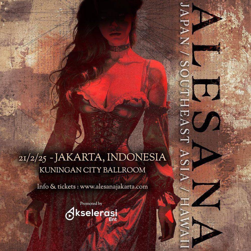 poster konser Alesana 2025 di Jakarta (instagram.com/xtrememerch)