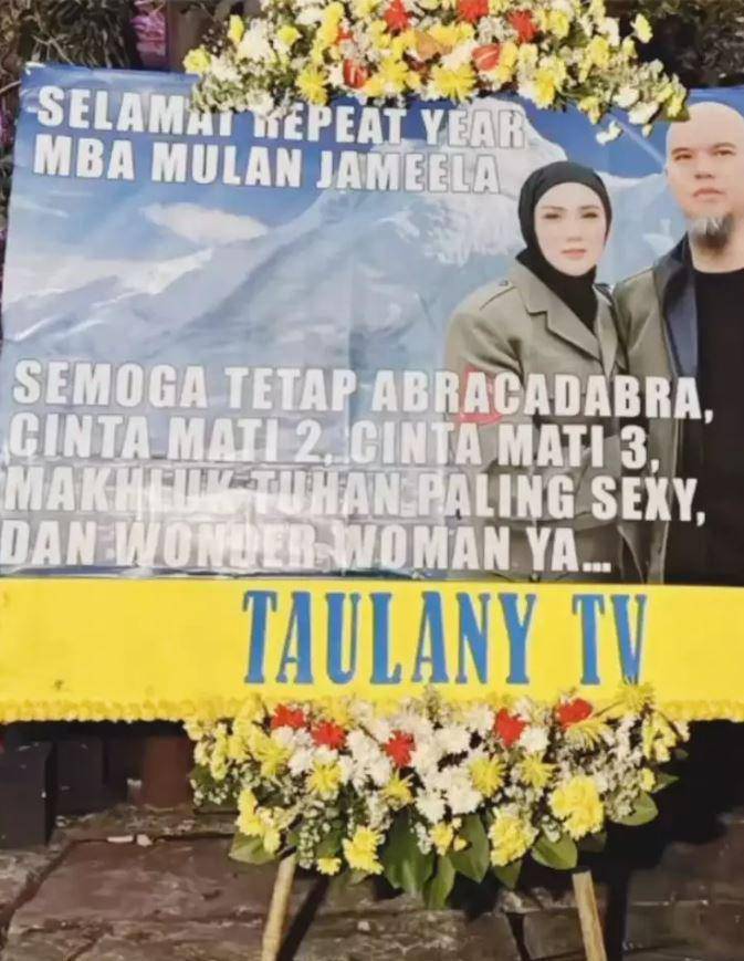 karangan bunga Andre Taulany (Instagram.com/mulanjameela1)