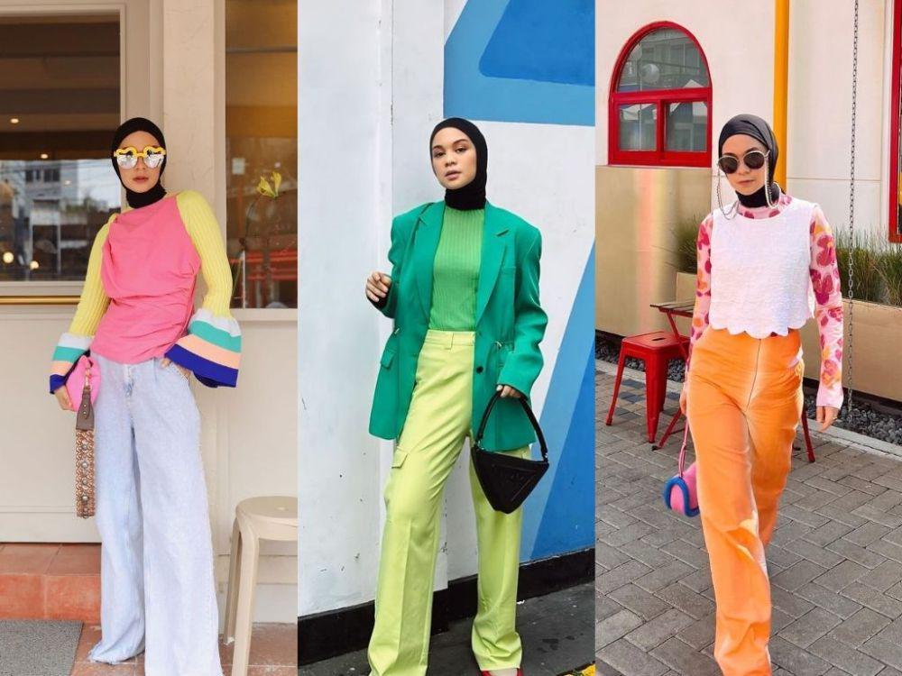 9 Inspirasi Colorful Outfit ala Tantri Namirah, Unik dan Nyentrik