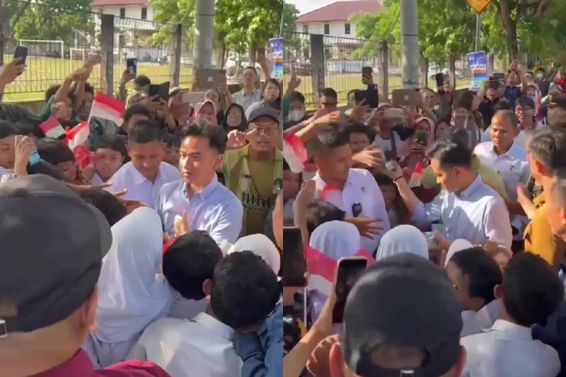 Wapres Gibran Rakabuming Raka bagikan susu di Magelang. (instagram.com/gibran_rakabuming)