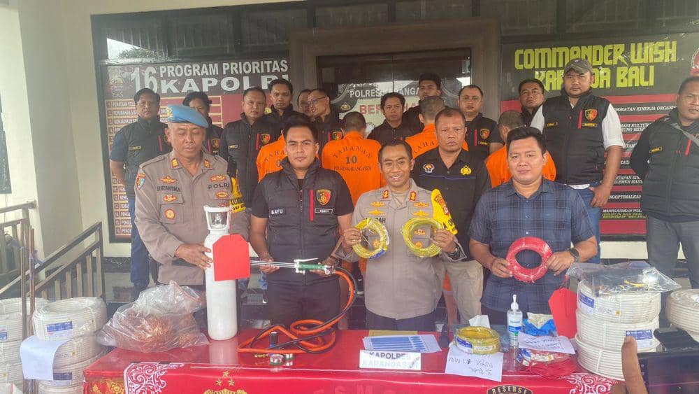 Komplotan Maling Kabel di Karangasem, Uangnya untuk Judi Online