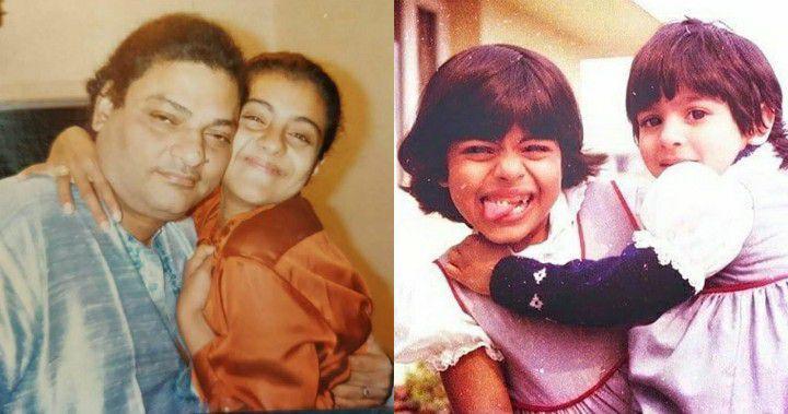 7 Foto Jadul Kajol, Lengket Banget sama Mendiang Ayah