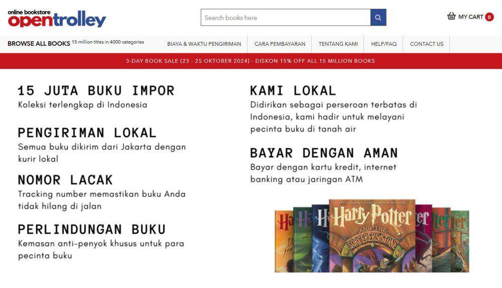Tangkapan layar situs OpenTrolley. (Dok. OpenTrolley.co.id)