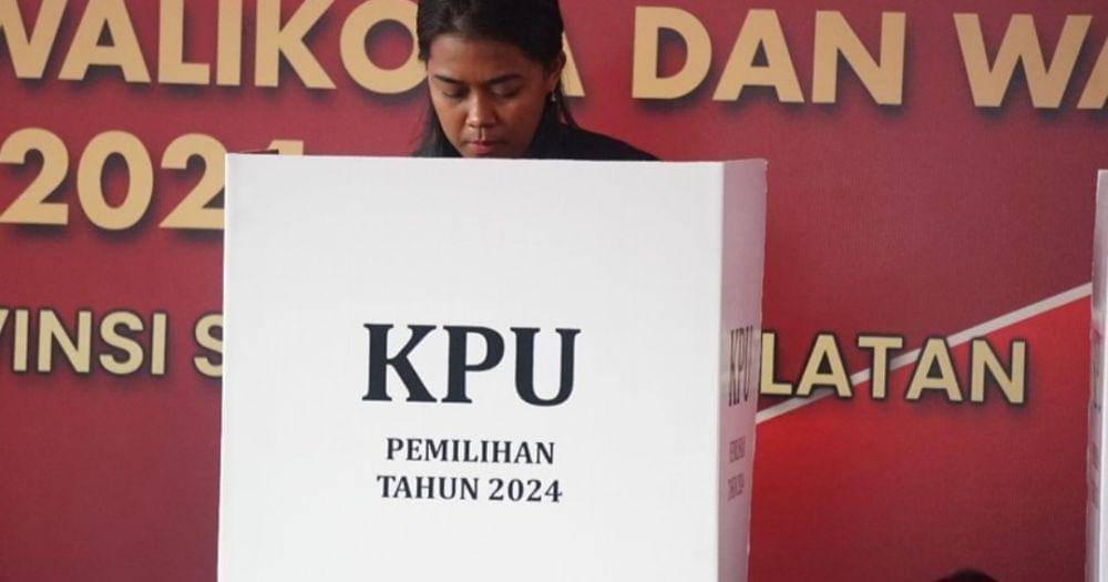Proses simulasi pencoblosan di Kantor KPU Sumsel (Dok: KPU Sumsel)