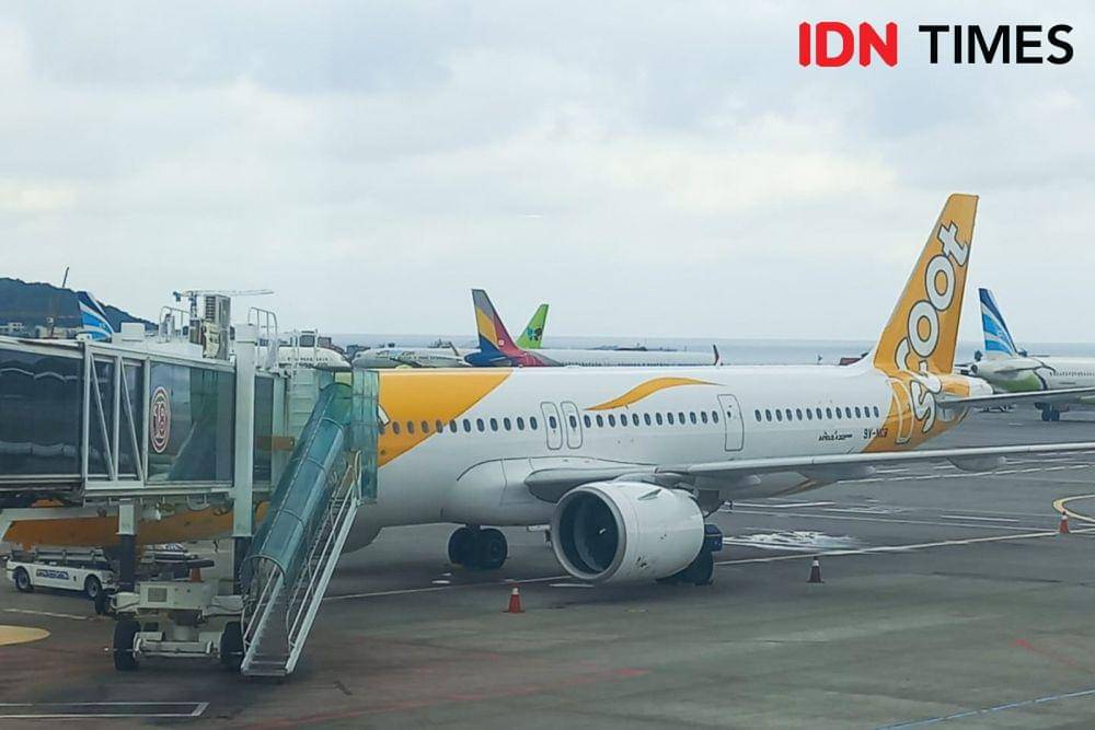 Scoot adalah maskapai penerbangan bertarif rendah yang merupakan anak perusahaan Singapore Airlines (SIA) Group. (IDN Times/Fauzan)