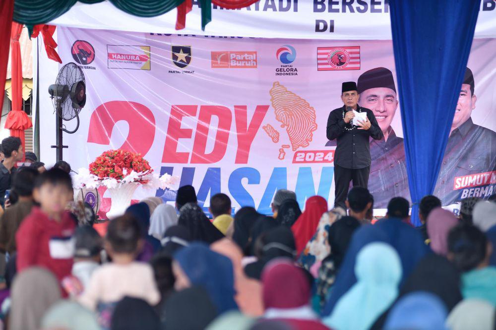 Kampanye di Tanjungbalai, Edy Janji Bakal Keruk Sedimentasi Laut