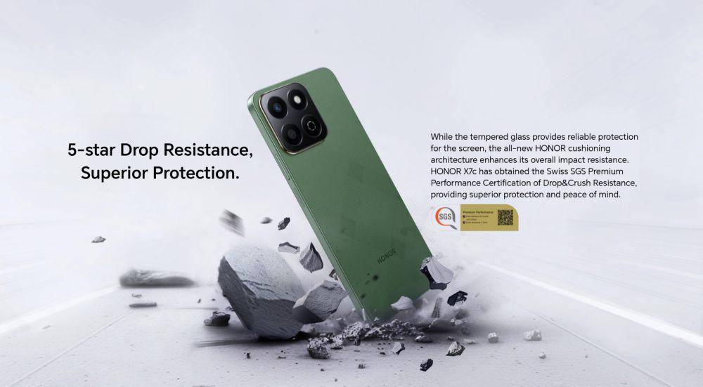 potret konstruksi bodi HONOR X7c 4G (honor.com)