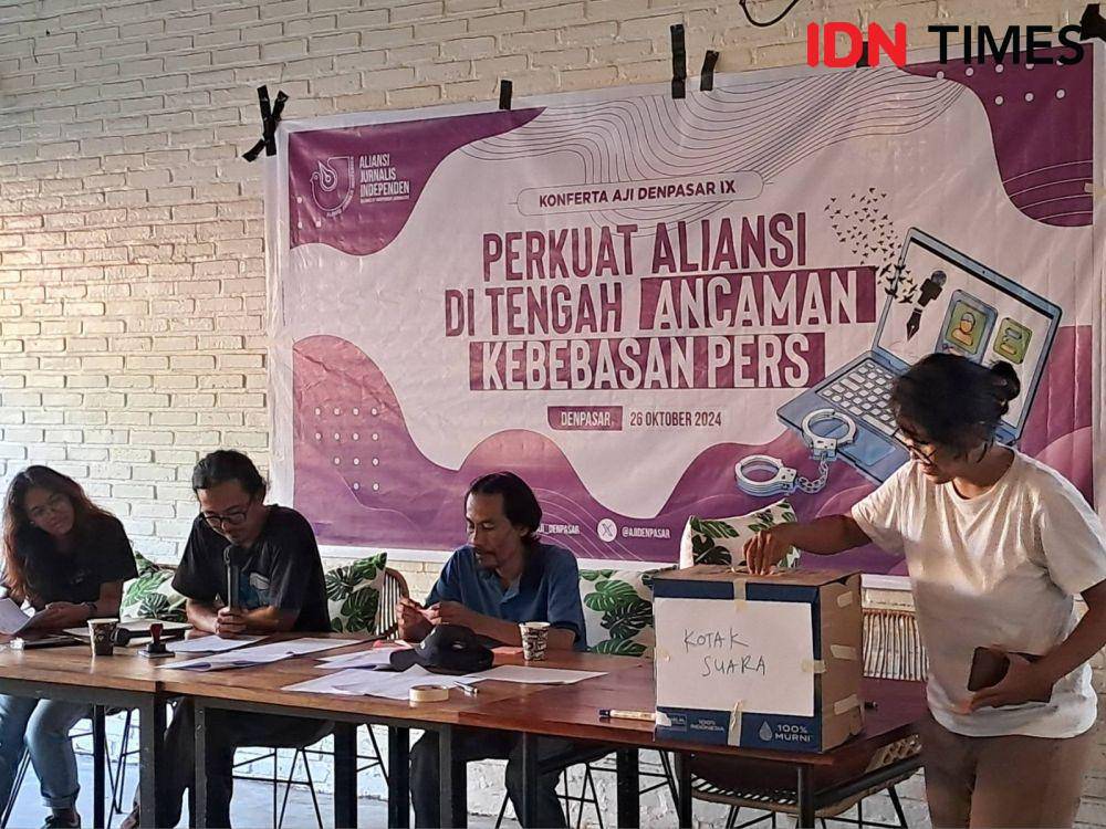 Pemilihan Ketua dan Sekretaris AJI Denpasar. (IDN Times/Irma Yudistirani)