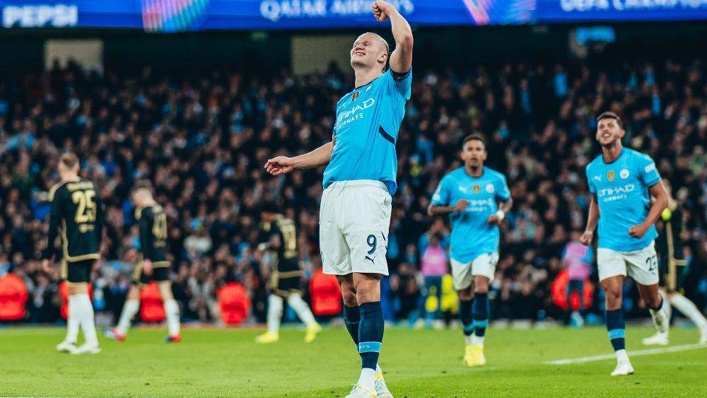 Manchester City melawan Sparta Praha di UCL 2024/2025. (mancity.com)