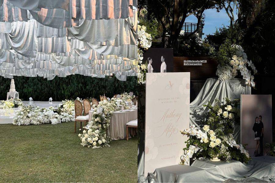 Dekorasi Resepsi Nikah Anthony Ginting-Mitzi (instagram.com/nadineemaulana)