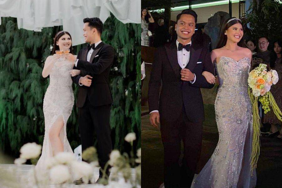 Gaya Mitzi Abigail di Resepsi Nikah dengan Ginting (instagram.com/nadineemaulana | instagram.com/grpwedding)