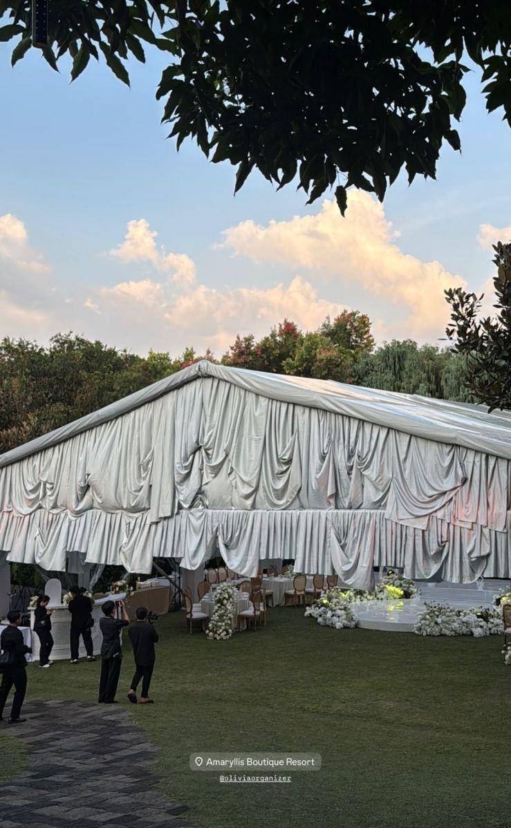 Dekorasi Resepsi Nikah Anthony Ginting-Mitzi (instagram.com/nadineemaulana)
