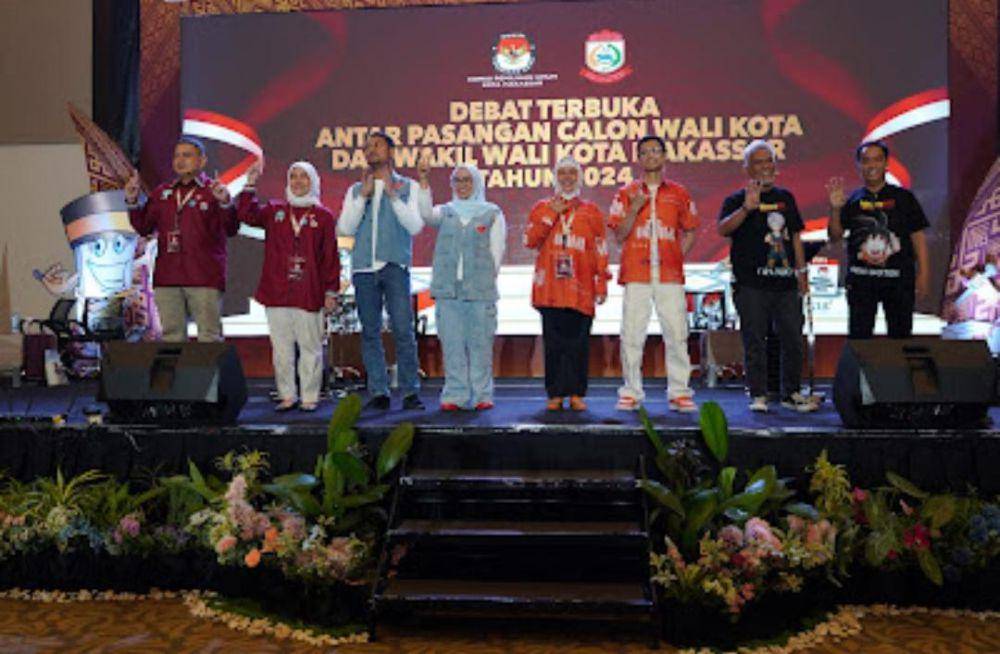 Keempat kandidat paslon cawalkot dan cawawalkot Makassar 2024 / Istimewa