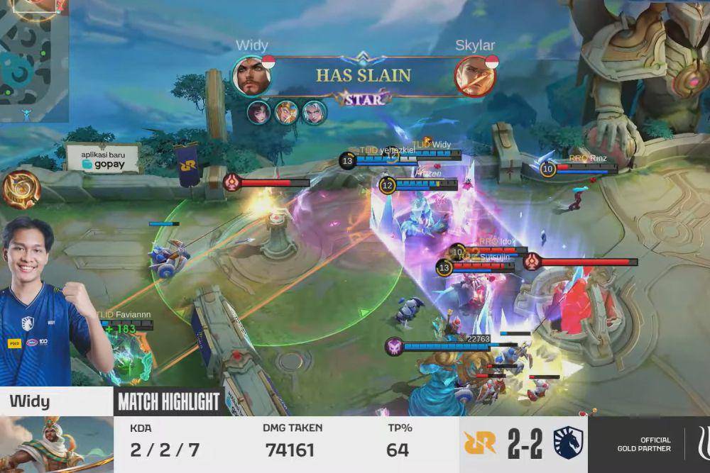 Momen Khaleed dari Widy bantu timnya menang di game ke-4 (YouTube.com/MPL Indonesia)
