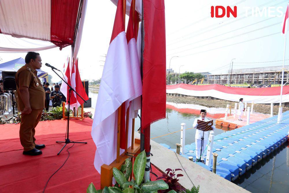 Pemkot dan Aktivis Tangerang Upacara Sumpah Pemuda di Sungai Cisadane