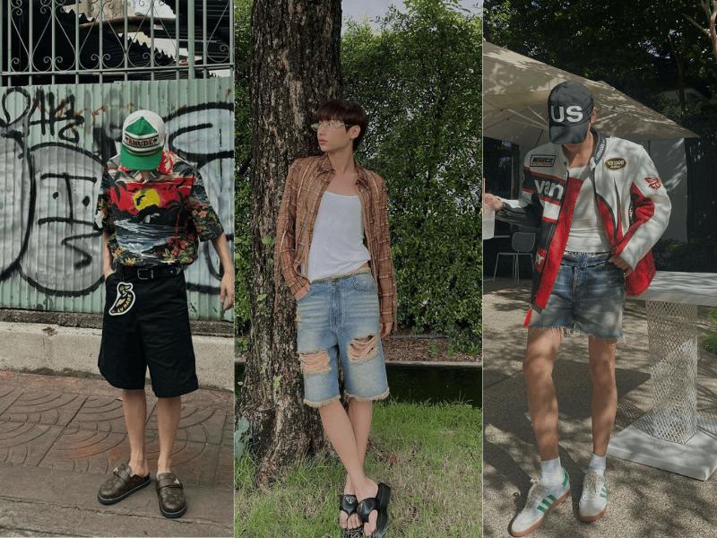 9 Mix and Match Short Pants ala Gun Atthaphan, Simpel dan Hits!