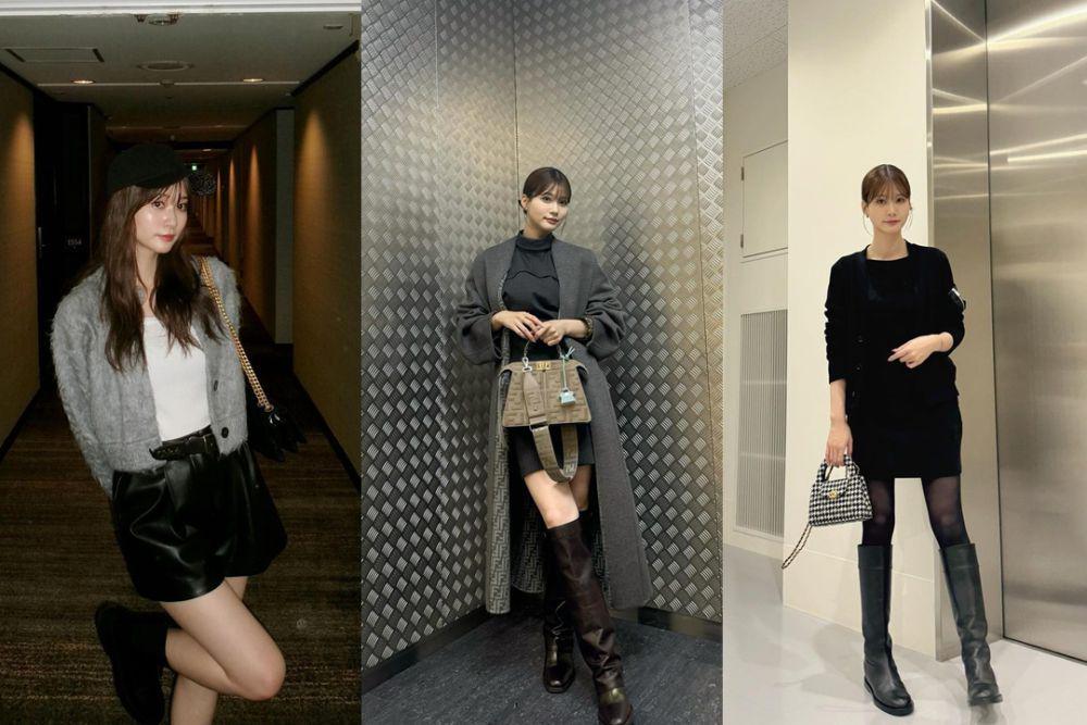 8 Referensi Outfit Nuansa Hitam ala Meru Nukumi, Eye Catching!
