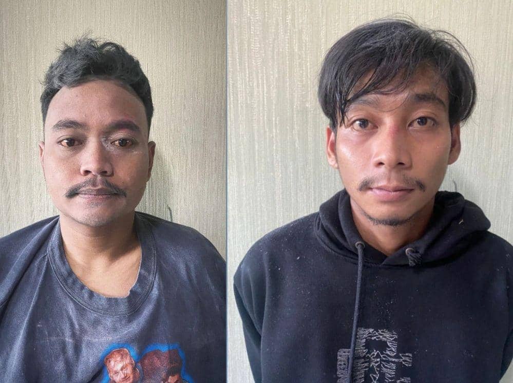 Tampang pelaku AS dan RP. (DOK. Polda Lampung).