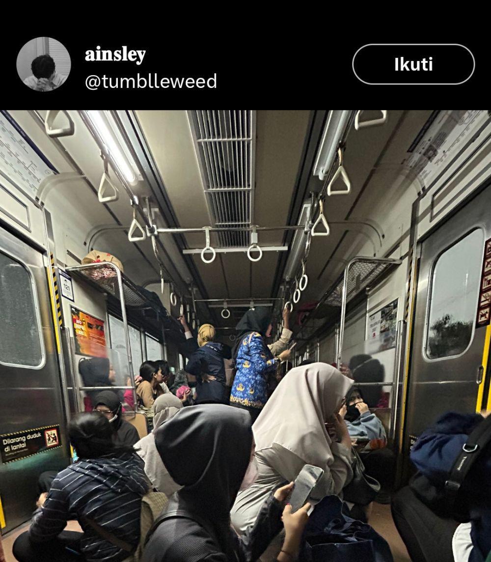 KRL Tertahan 2 Jam di Citayam Gara-gara Hujan Lebat dan Angin Kencang