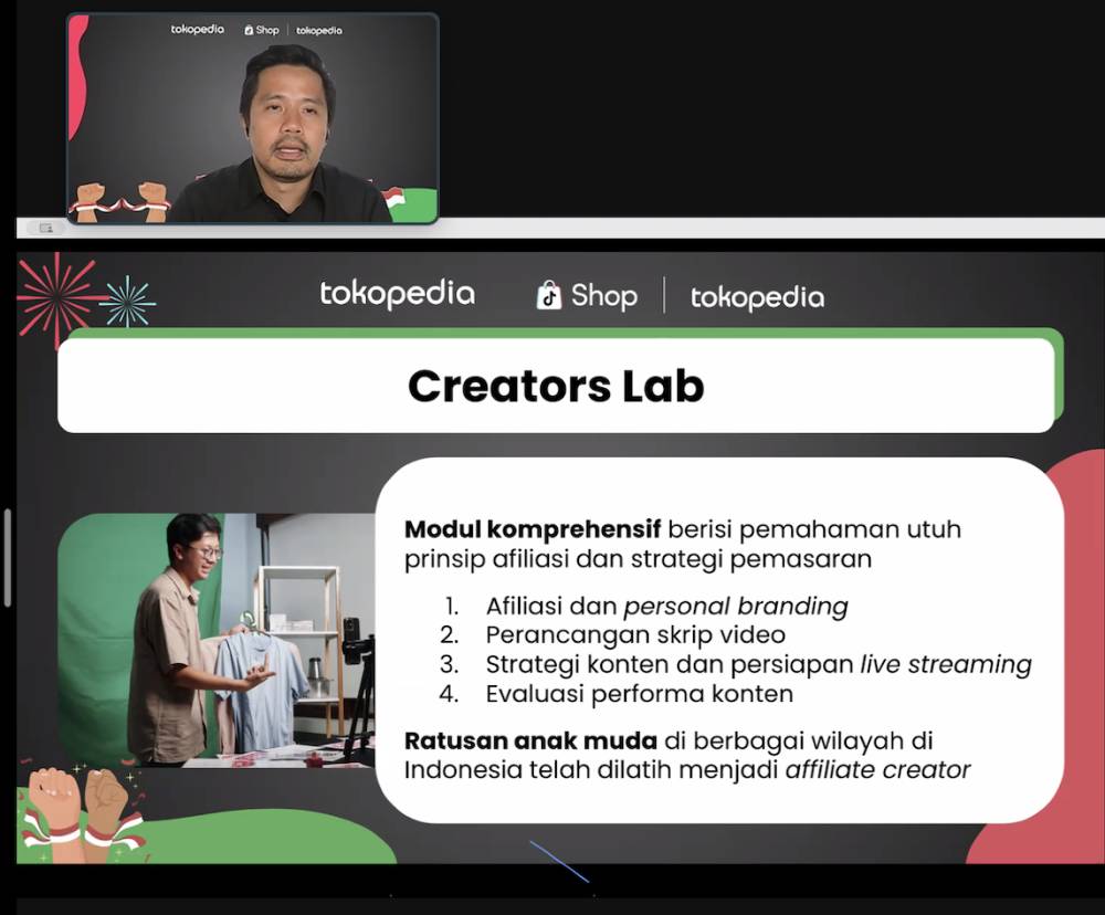 Tokopedia dan ShopTokopedia memaknai Hari Sumpah Pemuda dengan mendorong para pelaku usaha dan kreator muda dalam membangun bisnis di era digital. (IDN Times/tangkapanlayar/Anggun)