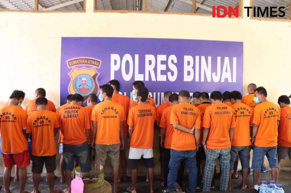 Polres Binjai, memaparkan beberapa kasus kriminalitas yang berhasil diungkap (IDN Times/ Bambang Suhandoko)