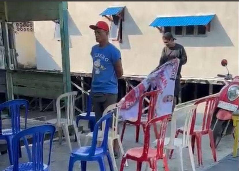 Tangkapan layar video amatir pelarangan kampanye paslon Ready. (Dok.istimewa)