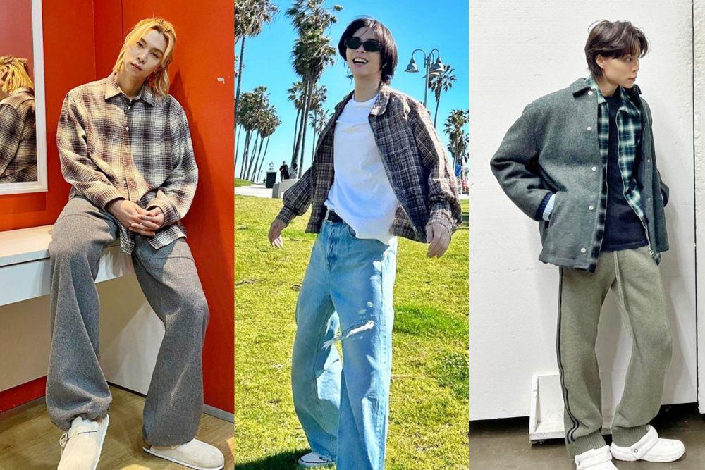 7 Referensi OOTD Motif Plaid ala Johnny NCT, Tampil Eye Catching!