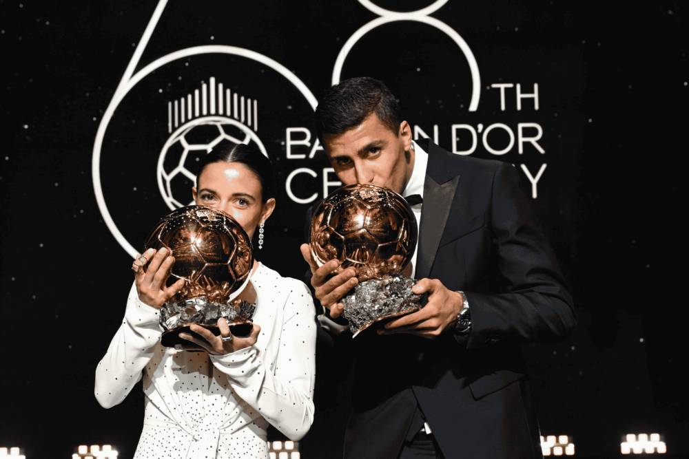 Rodri (kanan) dan Aitana Bonmati (kiri) Peraih Ballon d'Or 2024