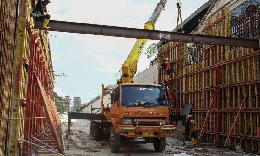 Progres pembangunan Underpass Jalan H.M. Yamin Medan telah mencapai 81, 7 persen (Dok. Diskominfo Medan)