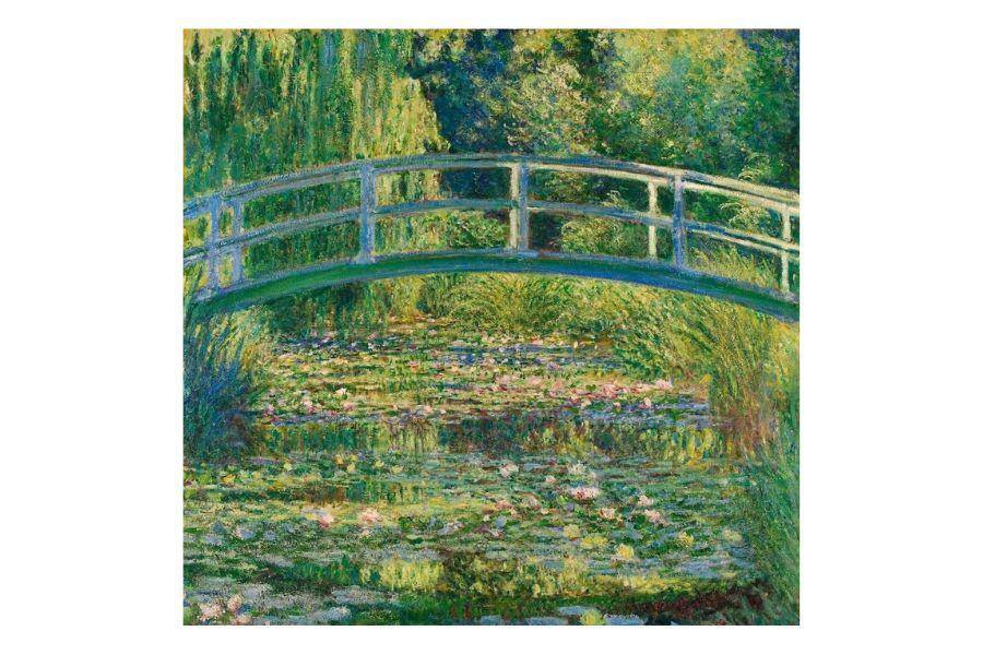 lukisan Bridge over a Pond of Water Lilies (dok. Claude Monet)