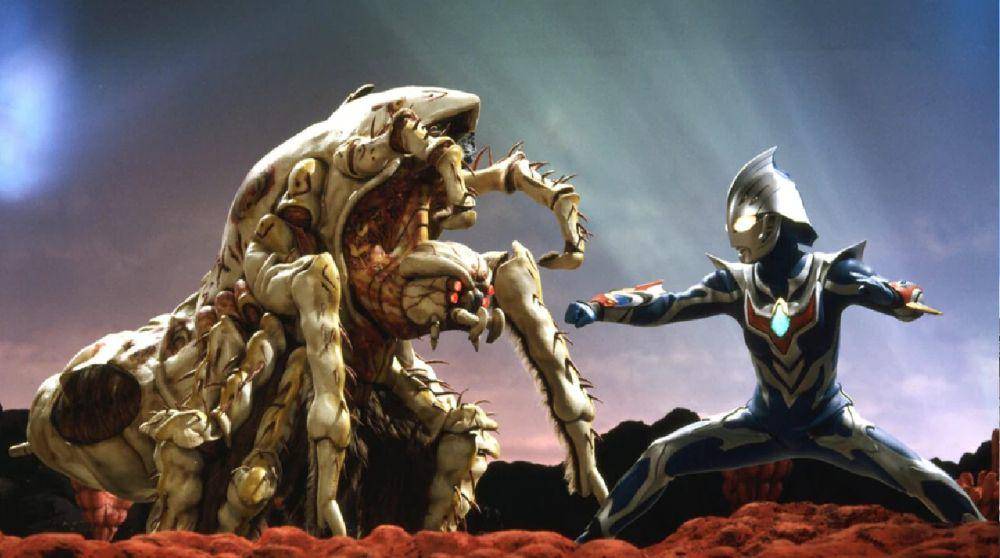 Cuplikan pertarungan Ultraman Nexus dan kaiju yang berlangsung di dimensi lain. (dok. Tsuburaya Productions/Ultraman Nexus)