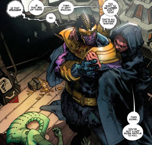 Lady Death memanipulasi pikiran Thanos (dok. Marvel Comics)