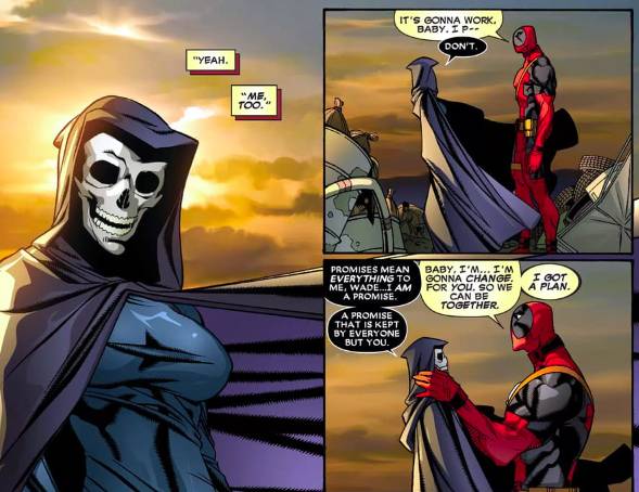 Lady Death menjalin kedekatan dengan Deadpool (dok. Marvel Comics)