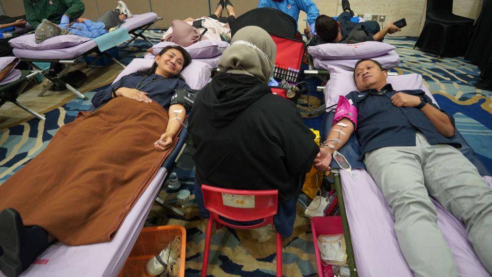 PT Pelabuhan Tanjung Priok (PTP) Nonpetikemas bagian dari PT Pelabuhan Indonesia (Persero) menggelar donor darah (Dok. IDN Times)