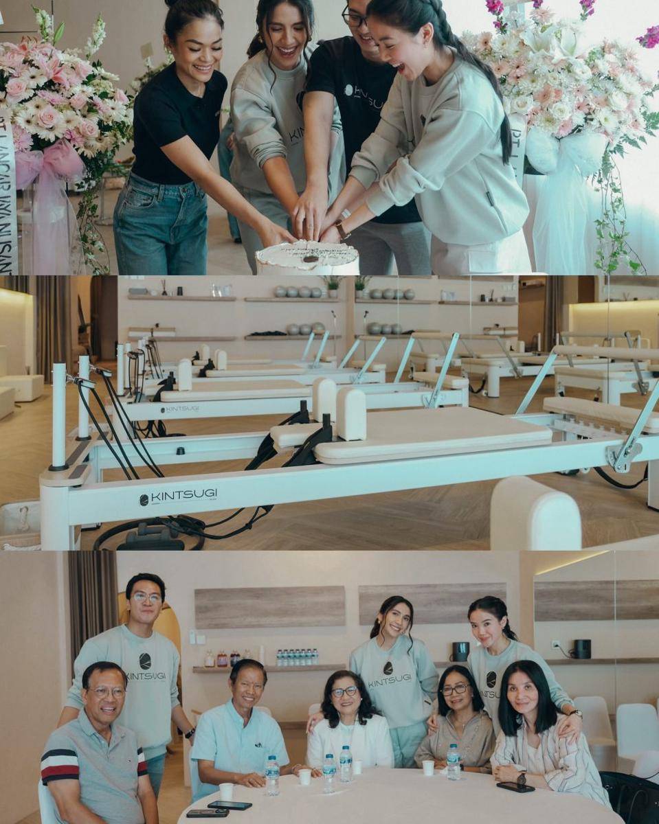 potret Acha Sinaga meresmikan studio pilates (instagram.com/achasinaga)