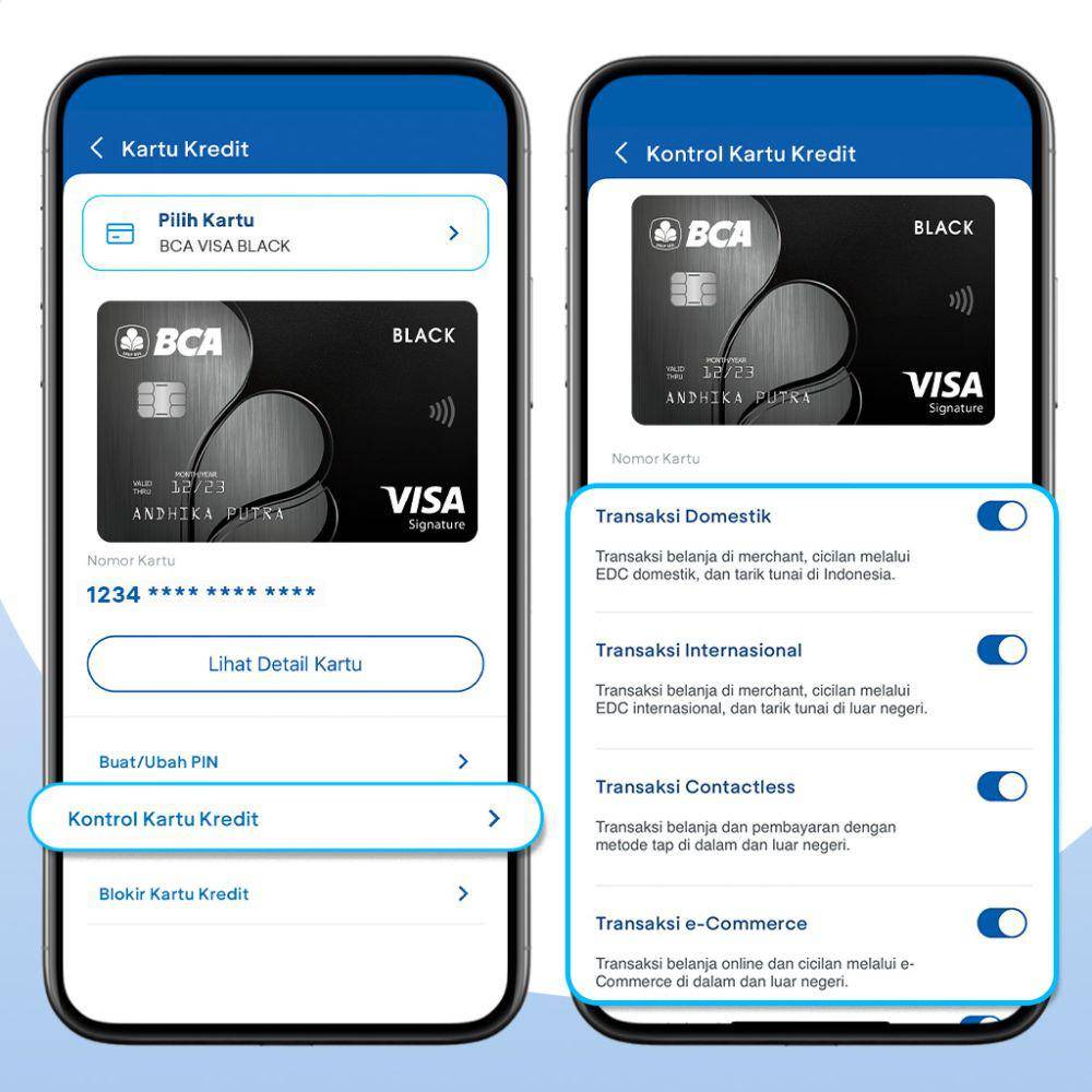 Fitur Kontrol di myBCA (dok. BCA)