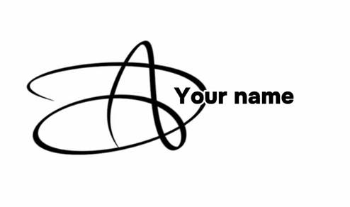 ilustrasi contoh tanda tangan inisial A dengan gaya kaligrafi (youtube.com/Star Signature)